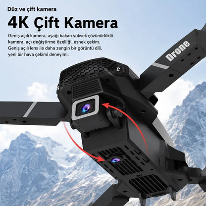 1080p HD Kameralı A55 V2 Katlanabilir Drone (ŞEFFAF KARGO & KAPIDA ÖDEME)